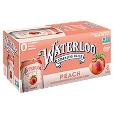 Waterloo Peach, Sparkling Water, 96 Fluid ounce