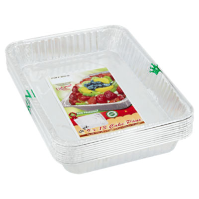 The Pioneer Woman 9 x 13 Disposable Foil Cake Pans with Clear Lids, (2  Count) 