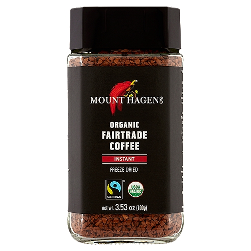Mount Hagen Organic Fairtrade Instant Coffee, 3.53 oz
Perfect for campers, travelers, students and small households, who prefer premium organic coffee in an instant.