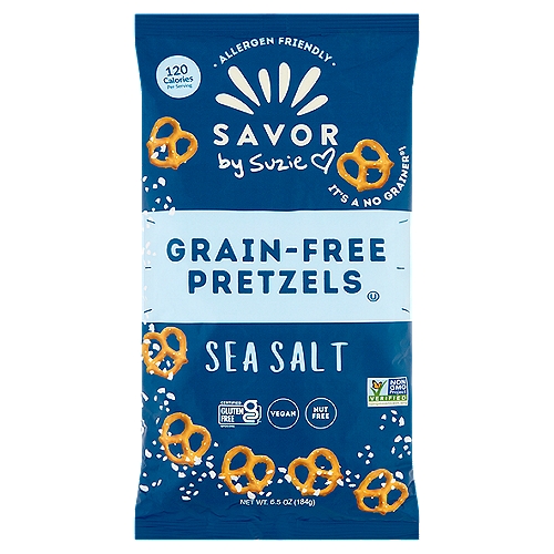 Savor by Suzie Grain-Free Sea Salt Pretzels, 6.5 oz
It's a No Grainer®!