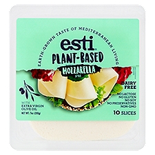esti Cheese Slices Plant-Based Mozzarella Style, 70 Ounce