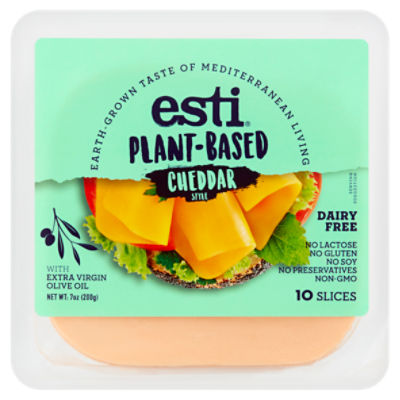 Esti Plant-Based Cheddar Style Cheese Slices, 10 count, 7 oz, 10 Each