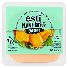 esti Cheese Slices Plant-Based Cheddar Style, 10 Each