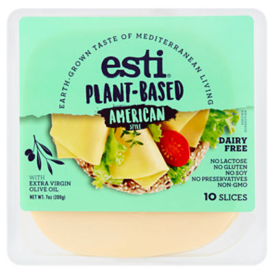 Esti Plant-Based American Style Cheese Slices, 10 count, 7 oz