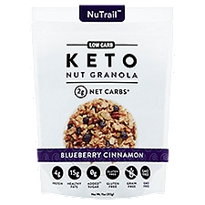 NuTrail Low Carb Keto Blueberry Cinnamon Nut, Granola, 11 Ounce