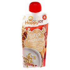 Happy Tot Organics Super Morning Yogurt & Oats + Super Chia, Organic Apples, Cinnamon, 4 Ounce