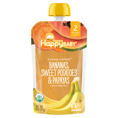 Happy Baby Organics Bananas, Sweet Potatoes & Papayas Organic Baby Food