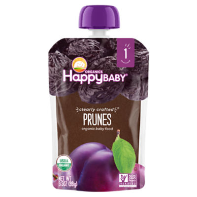 Happy Baby Organics Clearly Crafted Stage 1 Prunes Pouch 3.5 oz UNIT