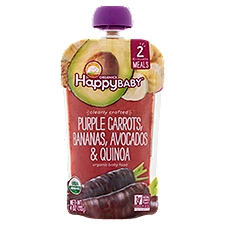 Happy Baby Organics Purple Carrots, Bananas, Avocados & Quinoa Organic Baby Food, Stage 2, 4 oz