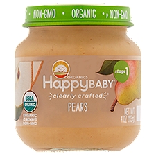 Happy Baby Organics Pears Stage 1, Baby Food, 4 Ounce