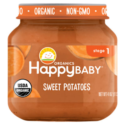 Happy Baby Organics Sweet Potatoes Baby Food, Stage 1, 4 oz