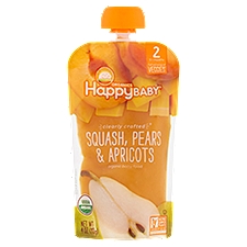 Happy Baby Organics Squash, Pears & Apricots Organic Baby Food, Stage 2, 6+ months, 4 oz