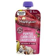 Happy Baby Organics Organic Purple Carrots & Cauliflower, Stage 2, 6+ Months, 4 oz