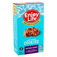 Enjoy Life Oatmeal Raisin, Soft Baked Cookies, 6 Ounce
