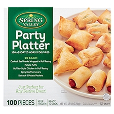 Spring Valley Party Platter Assorted Hors d'Oeuvres, 100 count, 4.9 lb