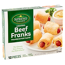 Spring Valley Cocktail Beef Franks Wrapped in Puff Pastry, 12 count, 6 oz