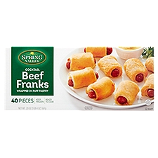 Spring Valley Cocktail Beef Franks Wrapped in Puff Pastry, 40 count, 20 oz