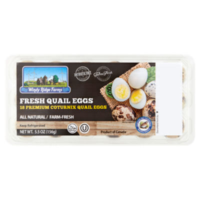 Windy Ridge Farms Fresh Premium Coturnix Quail Eggs, 18 count, 5.5 