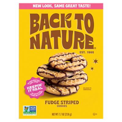 Back to Nature Fudge Striped Cookies, 7.7 oz