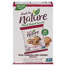 Back to Nature Mini Chocolate Chunk, Cookies, 7.5 Ounce