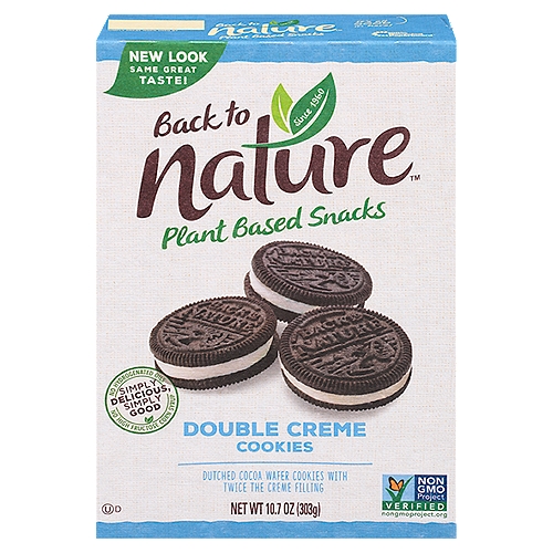 Dutched Cocoa Wafer Cookies with Twice the Creme Filling

Indulge your craving with a treat that's twice as delicious! Our Double Creme Cookies have twice the amount of soft creamy filling, sandwiched between two crunchy rich dutched cocoa cookie wafers.*
*Twice the Amount of Filling as Our Classic Creme Cookies.
