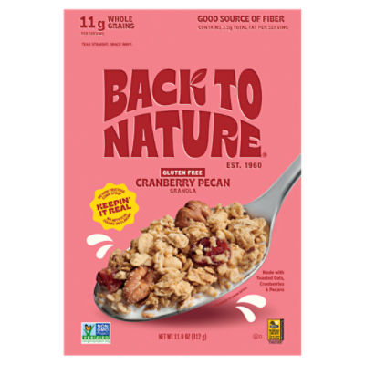 Back to Nature Gluten Free Cranberry Pecan Granola, 11 oz ShopRite