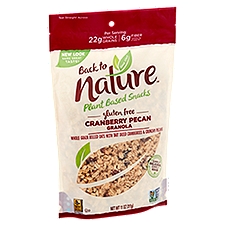 Back to Nature Gluten Free Cranberry Pecan, Granola, 11 Ounce