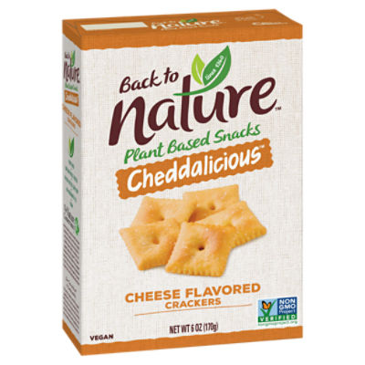 Back to nature Cheddalicious Cheese Flavored Crackers, 6 oz