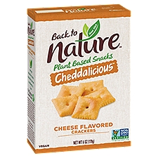 Back to nature Cheddalicious Cheese Flavored Crackers, 6 oz