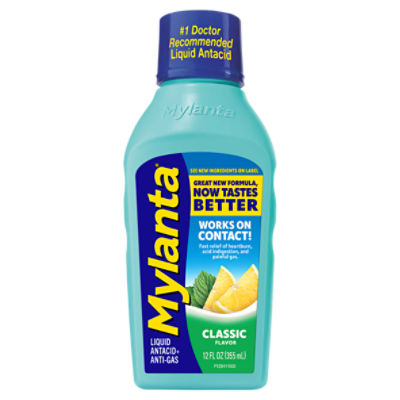 Mylanta Classic Flavor Liquid Antacid + Antigas, 12 fl oz