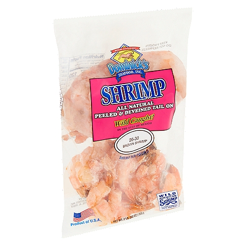 Dominick's Seafood Inc. Peeled & Deveined Tail On Shrimp, 32 oz
Wild American Shrimp® - 100% American