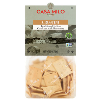 Casa Milo Crostini Traditional Italian Crackers with Rosemary, 5.3 oz