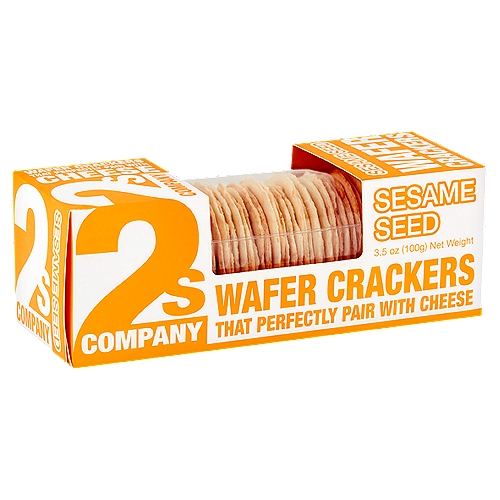 2S Company Sesame Seed Wafer Crackers, 3.5 oz
Wafer crackers that perfectly pair with cheese