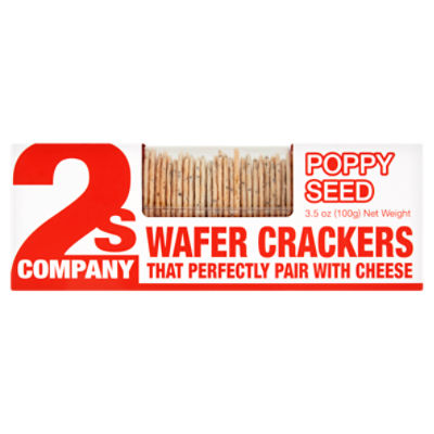 2S Company Poppy Seed Wafer Crackers, 3.5 oz
