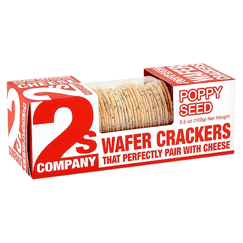 2S Company Poppy Seed Wafer Crackers, 3.5 oz
Wafer crackers that perfectly pair with cheese