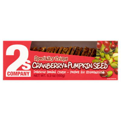 2s Company Cranberry & Pumpkin Seed Specialty Crisps, 5.3 oz