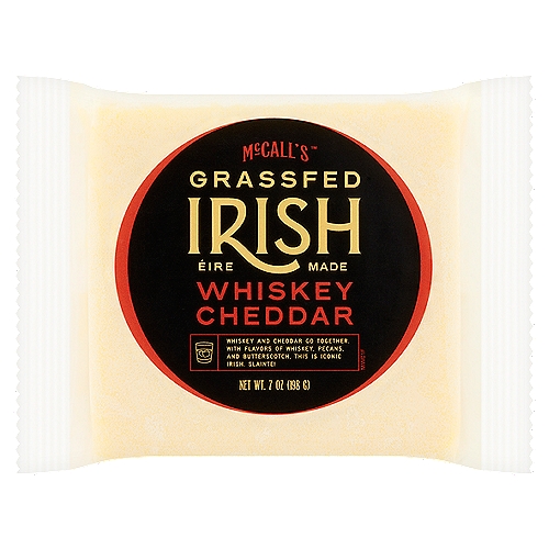 McCall's Grassfed Irish Whiskey Cheddar Cheese, 7 oz