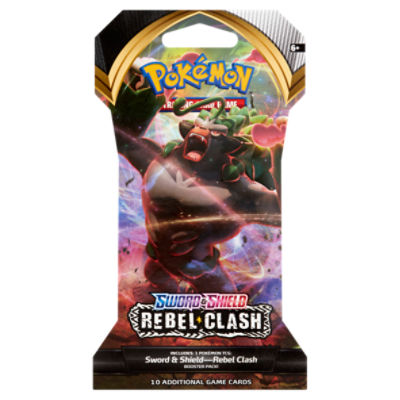 Pokémon Sword & Shield Rebel Clash Trading Card Game Booster Pack, 6+, 10 count
