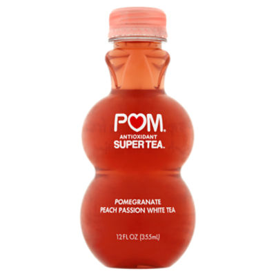 Pom Antioxidant Super Tea Pomegranate Peach Passion White Tea, 12 fl oz