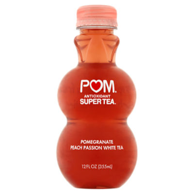 Pom Antioxidant Super Tea Pomegranate Peach Passion White Tea, 12 fl oz, 12 Fluid ounce