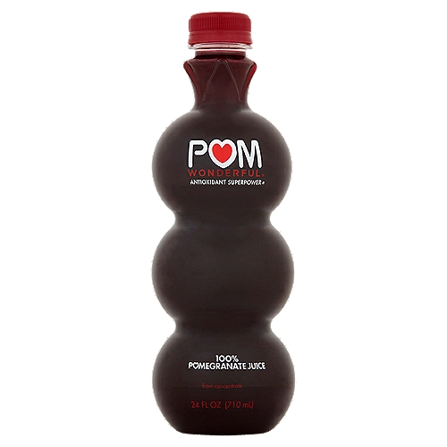 Pom Wonderful Antioxidant Superpower 100% Pomegranate Juice, 24 fl oz
Super powered. Pomegranates are an antioxidant powerhouse and the original super fruit. So drink up, up and away.

Drink it daily, feel it forever