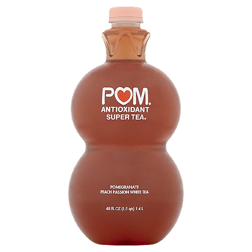 Pom Antioxidant Super Tea Pomegranate Peach Passion White Tea, 48 fl oz
