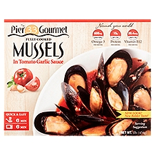 Pier 33 Gourmet Mussels in Tomato & Garlic Sauce, 1 lb