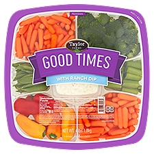 Taylor Farms Good Times Vegetable Tray with Ranch Dip, 4 lbs