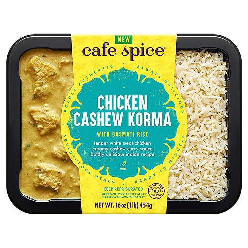 Cafe Spice Chicken Cashew Korma with Basmati Rice, 16 oz