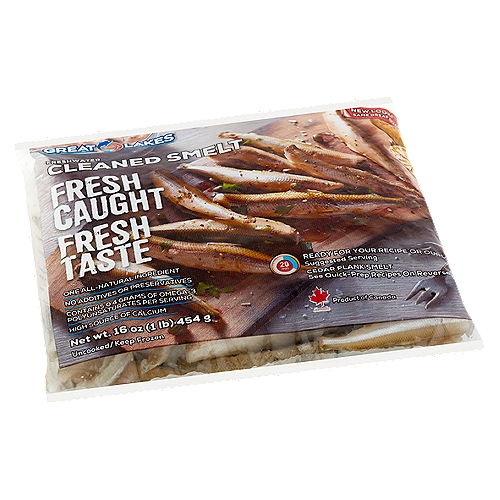 Cleaned - Fresh Water. Individually Frozen. No Preservatives Or Additives. Microwaveable. Wild Caught. Product Of Canada.