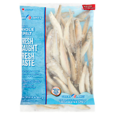 Great Lakes Wild Caught Freshwater Cleaned Smelt Frozen