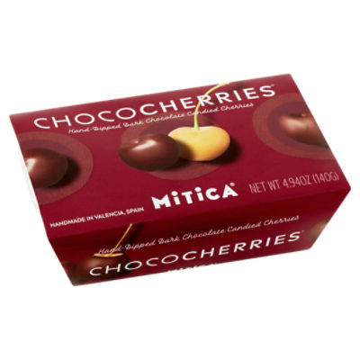 Mitica Chococherries Hand-Dipped Dark Chocolate Candied Cherries, 4.94 oz