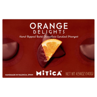 Mitica Orange Delights - Chocolate Candied Orange Slices, 4.9 oz