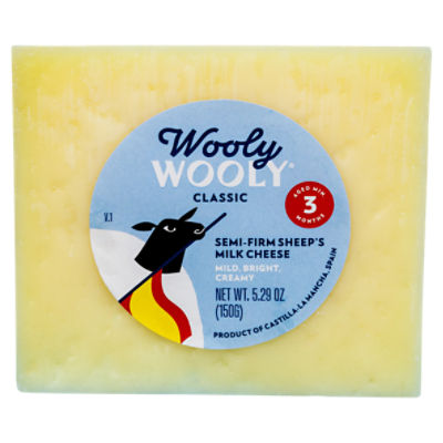 Wooly Wooly Classic Semi-Firm Sheep's Milk Cheese, 5.29 oz